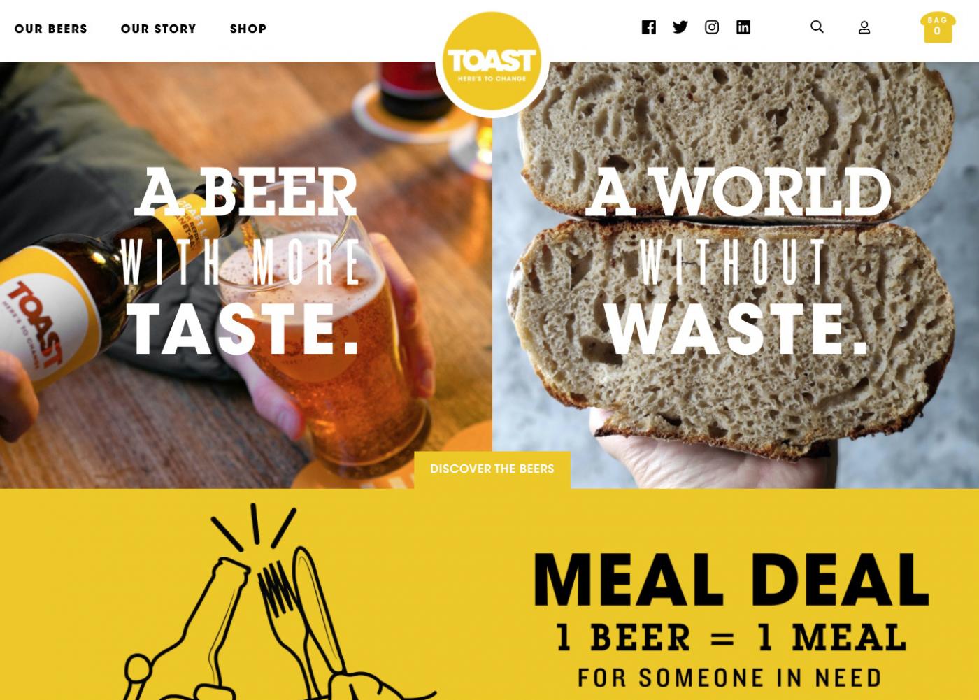 Toast website screenshot